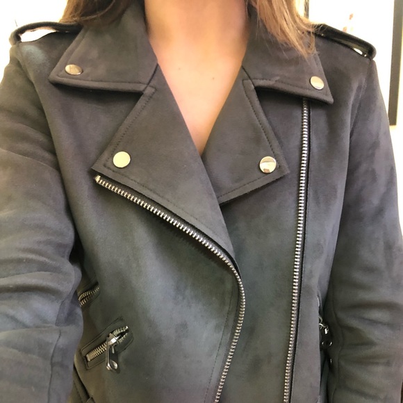 Zara faux suede cropped jacket - Picture 2 of 4